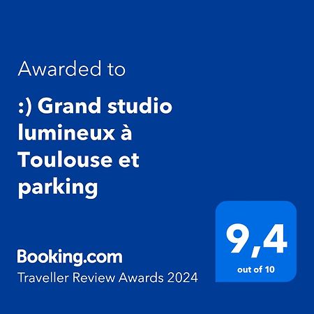 :) Grand studio lumineux à Toulouse et parking Extérieur photo